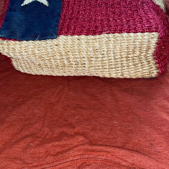 Q & A TEXAS FLAG Straw Small Tote - Picture 3 of 6